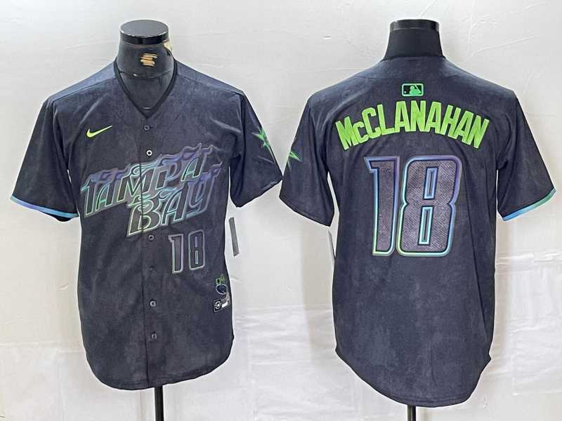 Men's Tampa Bay Rays #18 Shane McClanahan Number Charcoal 2024 City Connect Limited Stitched Jersey,We sell and wholesale Men's Tampa Bay Rays #18 Shane McClanahan Number Charcoal 2024 City Connect Limited Stitched Jersey on line form chian!